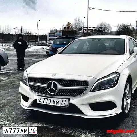 Фото автомобиля MERCEDES CLS-KLASSE, 2016 — госномер Т418АО39. Цвет: Белый
