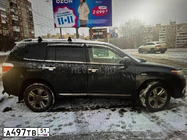 Фото автомобиля TOYOTA HIGHLANDER, 2011 — госномер М161СК35. Цвет: ЧЕРНЫЙ