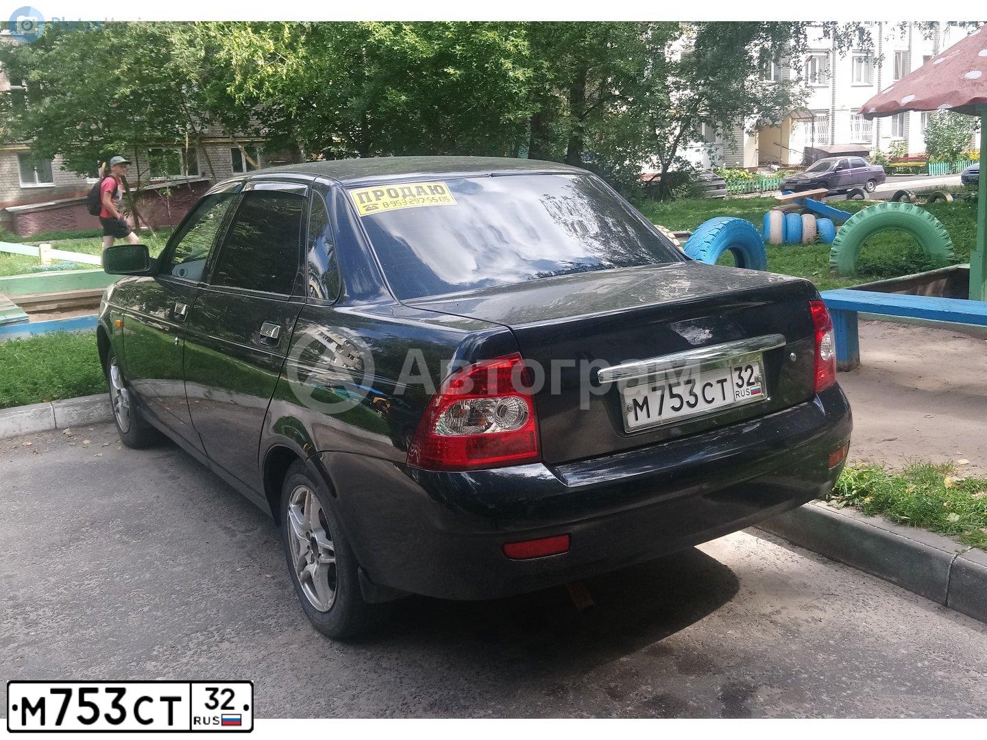 Фото автомобиля LADA 2170 PRIORA, 2011 — госномер Р704ОА67. Цвет: Сине-Черный