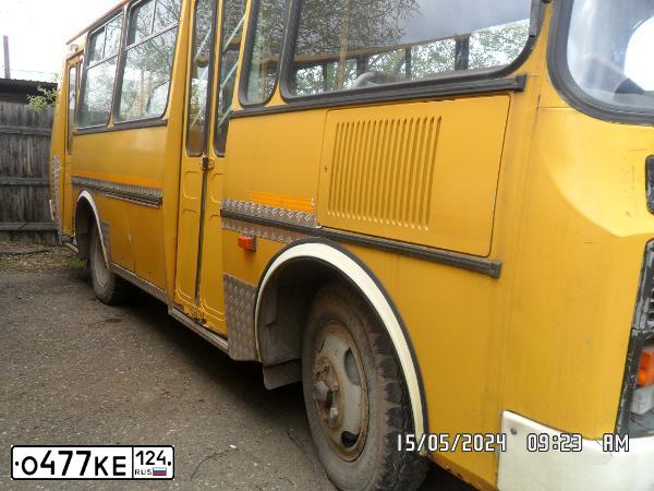 Фото автомобиля PAZ 3205, 2007 — госномер О477КЕ124. Цвет: ЖЕЛТЫЙ