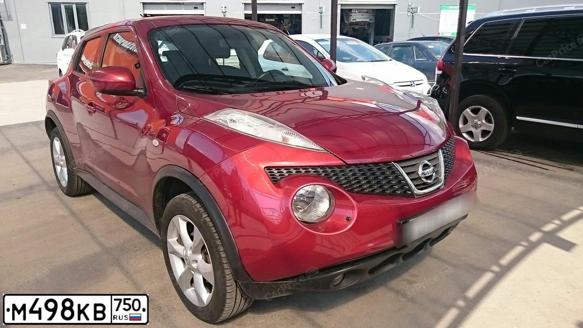 Фото автомобиля NISSAN JUKE, 2012 — госномер М498КВ750. Цвет: КРАСНЫЙ
