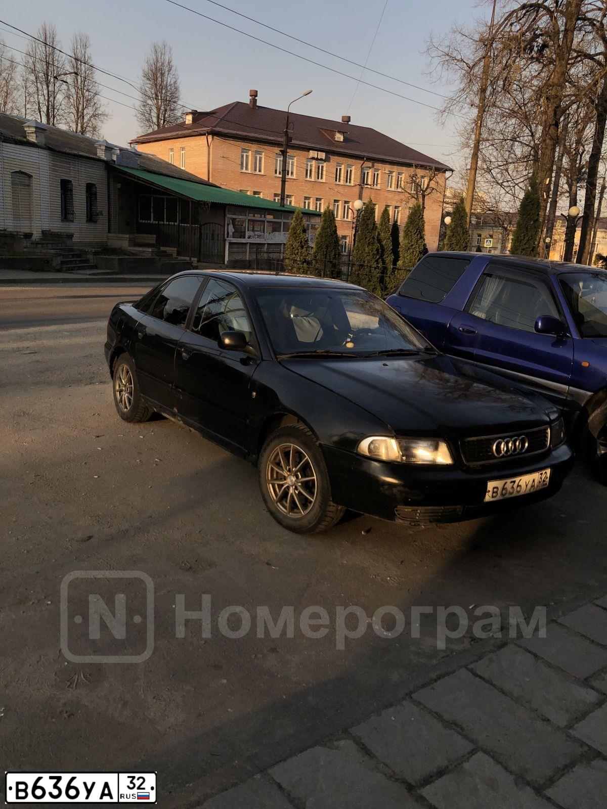 Фото автомобиля AUDI A4, 1997 — госномер В636УА32. Цвет: ЧЕРНЫЙ