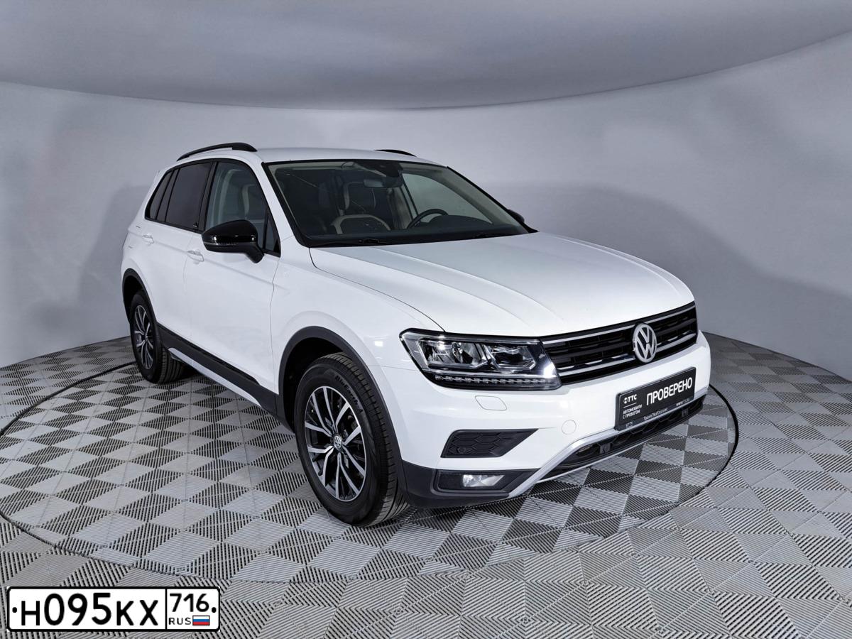 Фото автомобиля VOLKSWAGEN TIGUAN, 2020 — госномер С584АХ716. Цвет: Белый