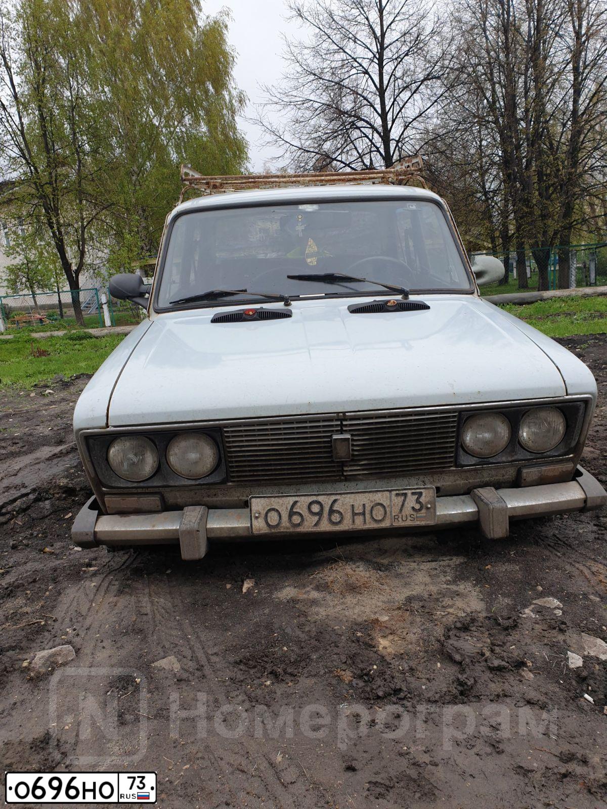 Фото автомобиля LADA 2106, 1987 — госномер О696НО73. Цвет: СВЕТЛО-СЕРЫЙ