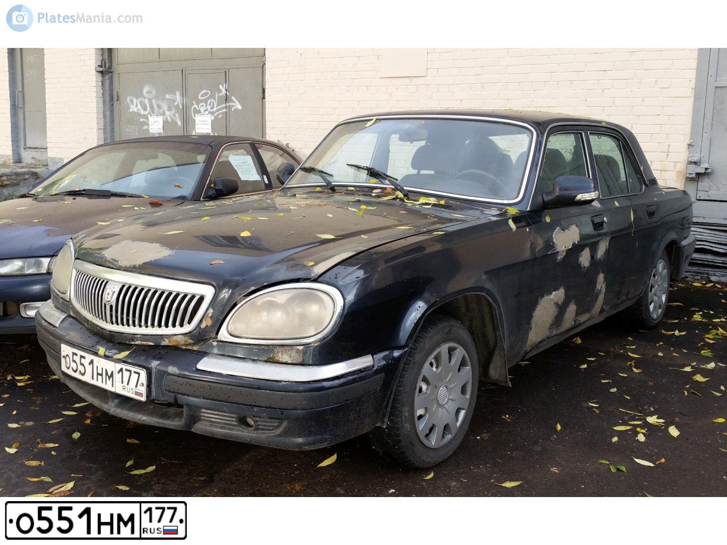 Фото автомобиля GAZ 3110 WOLGA, 2006 — госномер О551НМ177. Цвет: ЧЕРНЫЙ