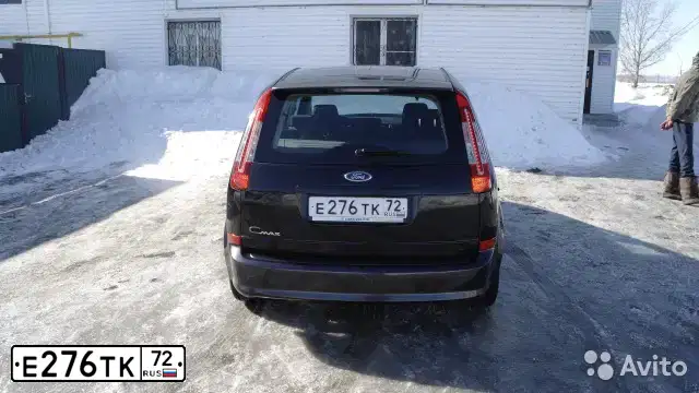 Фото автомобиля FORD FOCUS C-MAX, 2007 — госномер Т028НУ72. Цвет: ЧЕРНЫЙ