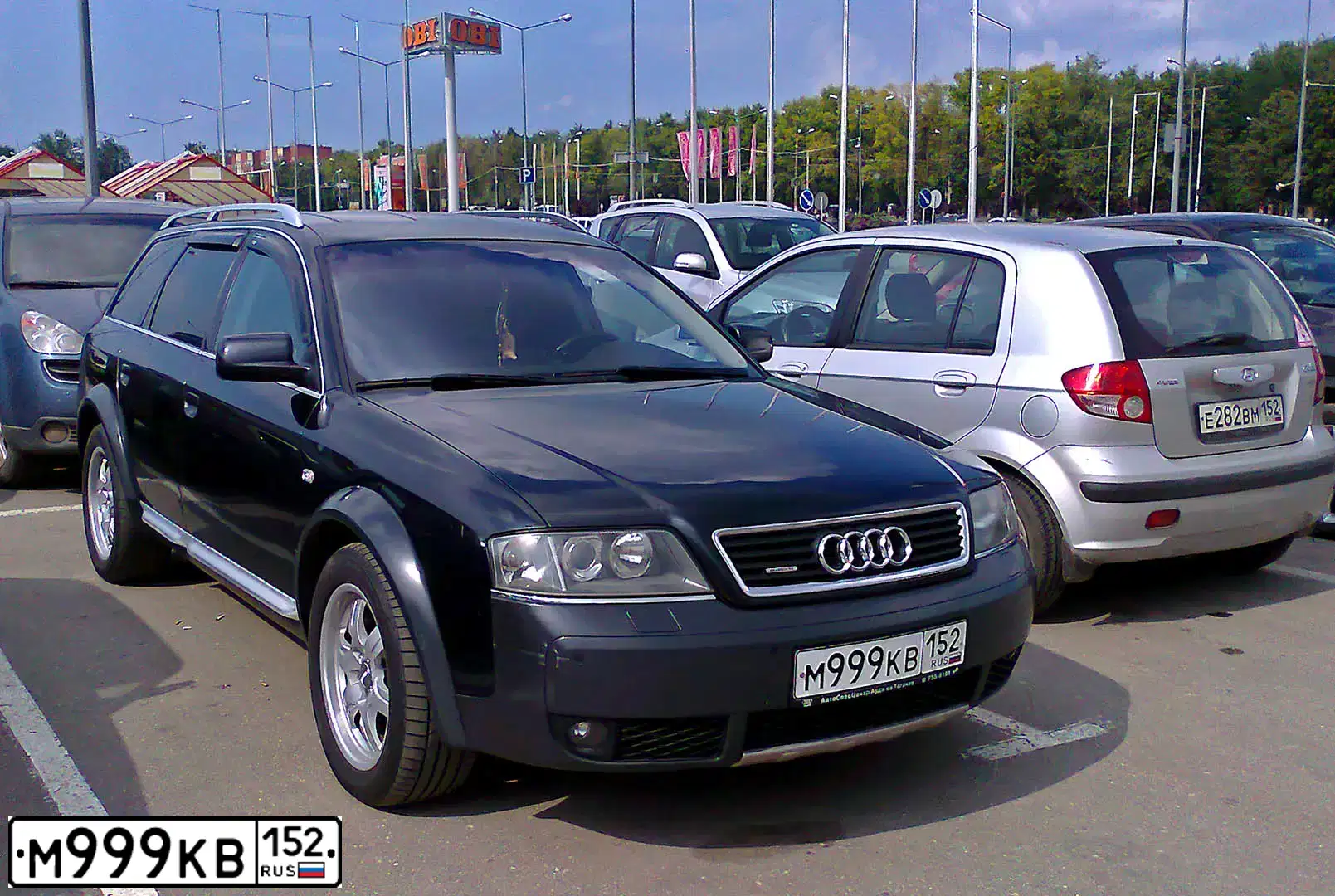 Фото автомобиля AUDI A6, 2003 — госномер М999КВ152. Цвет: ЧЕРНЫЙ