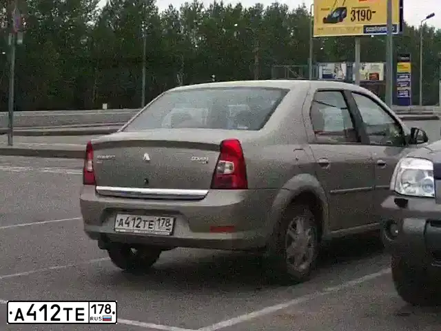 Фото автомобиля RENAULT LOGAN, 2011 — госномер М252АВ35. Цвет: БЕЖЕВЫЙ