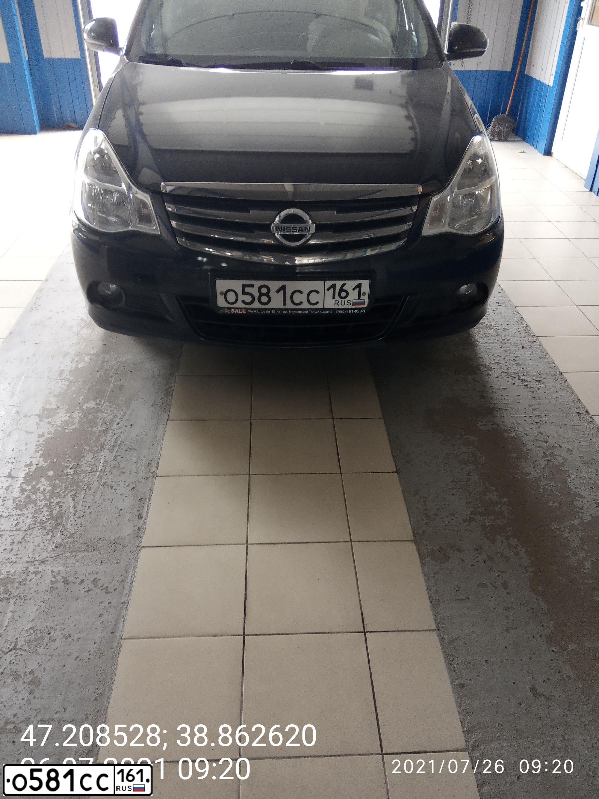 Фото автомобиля NISSAN ALMERA /AVTOVAZ/, 2013 — госномер О620СС161. Цвет: ЧЕРНЫЙ