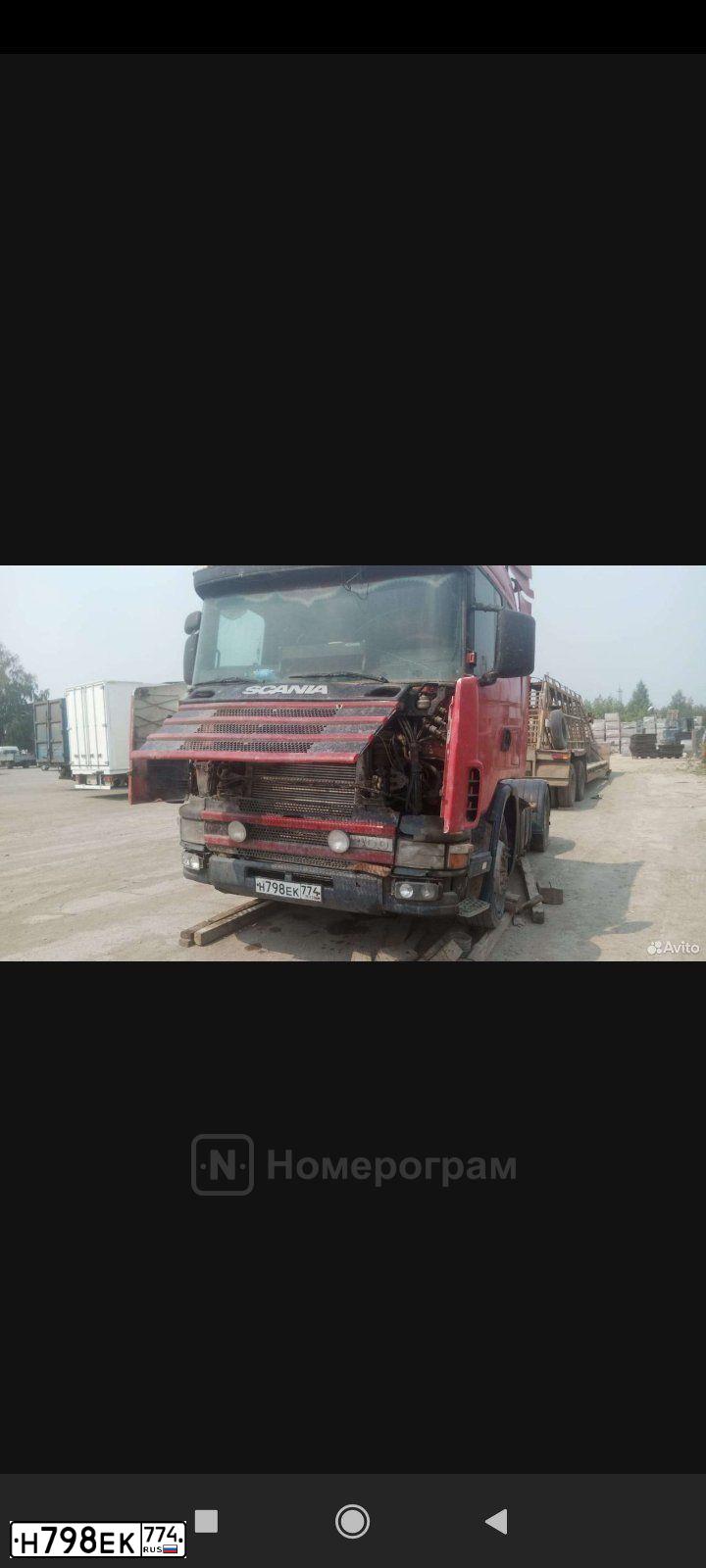 Фото автомобиля SCANIA SERIE R /4X2/, 1998 — госномер Н798ЕК774. Цвет: КРАСНЫЙ РУБИН