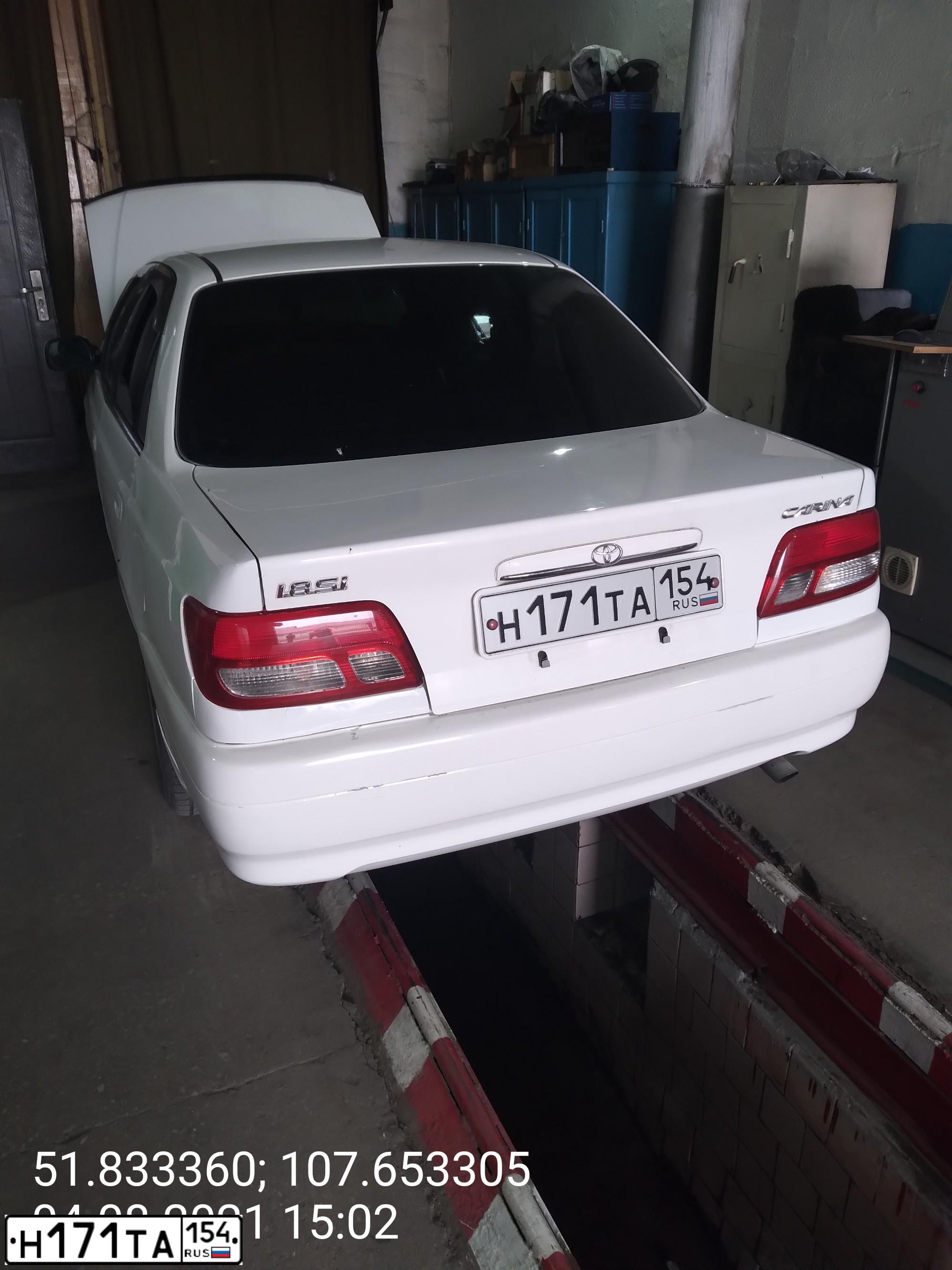 Фото автомобиля TOYOTA CARINA, 1999 — госномер А422РР92