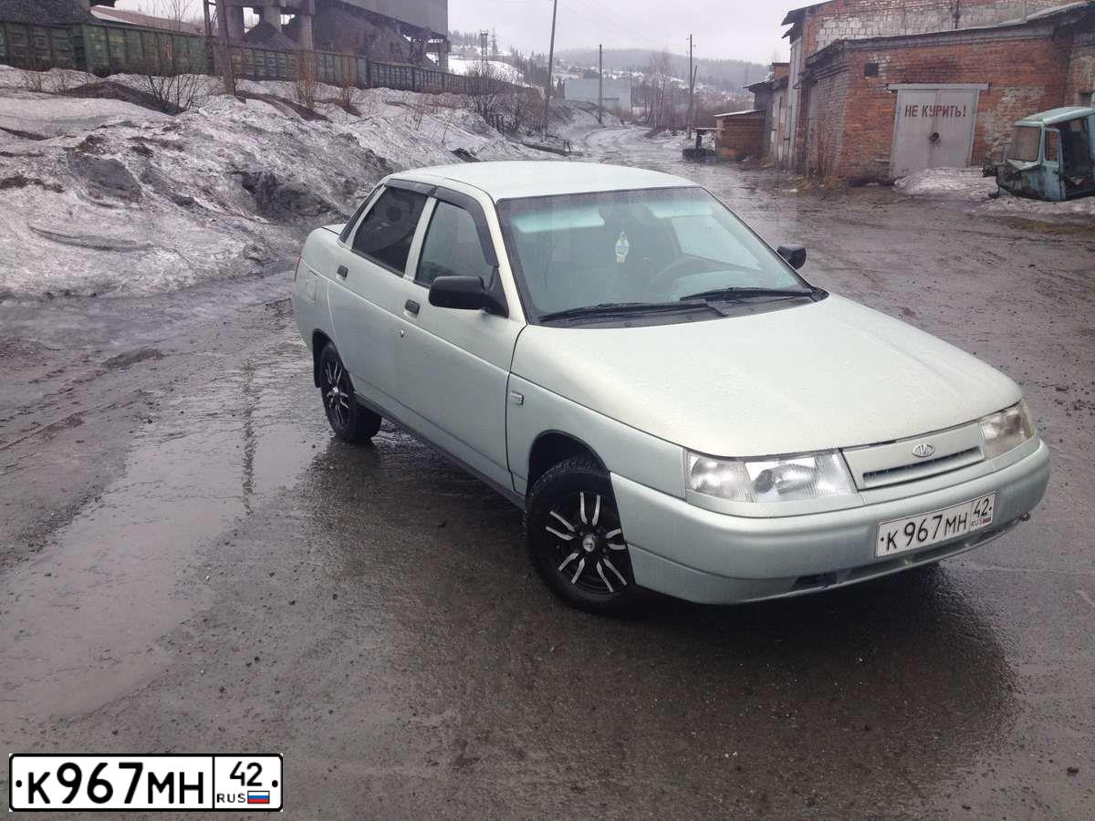 Фото автомобиля LADA 2110, 2003 — госномер Х554НУ142. Цвет: СЕРЕБРИСТЫЙ ЖЕЛТО-ЗЕЛЕНЫЙ