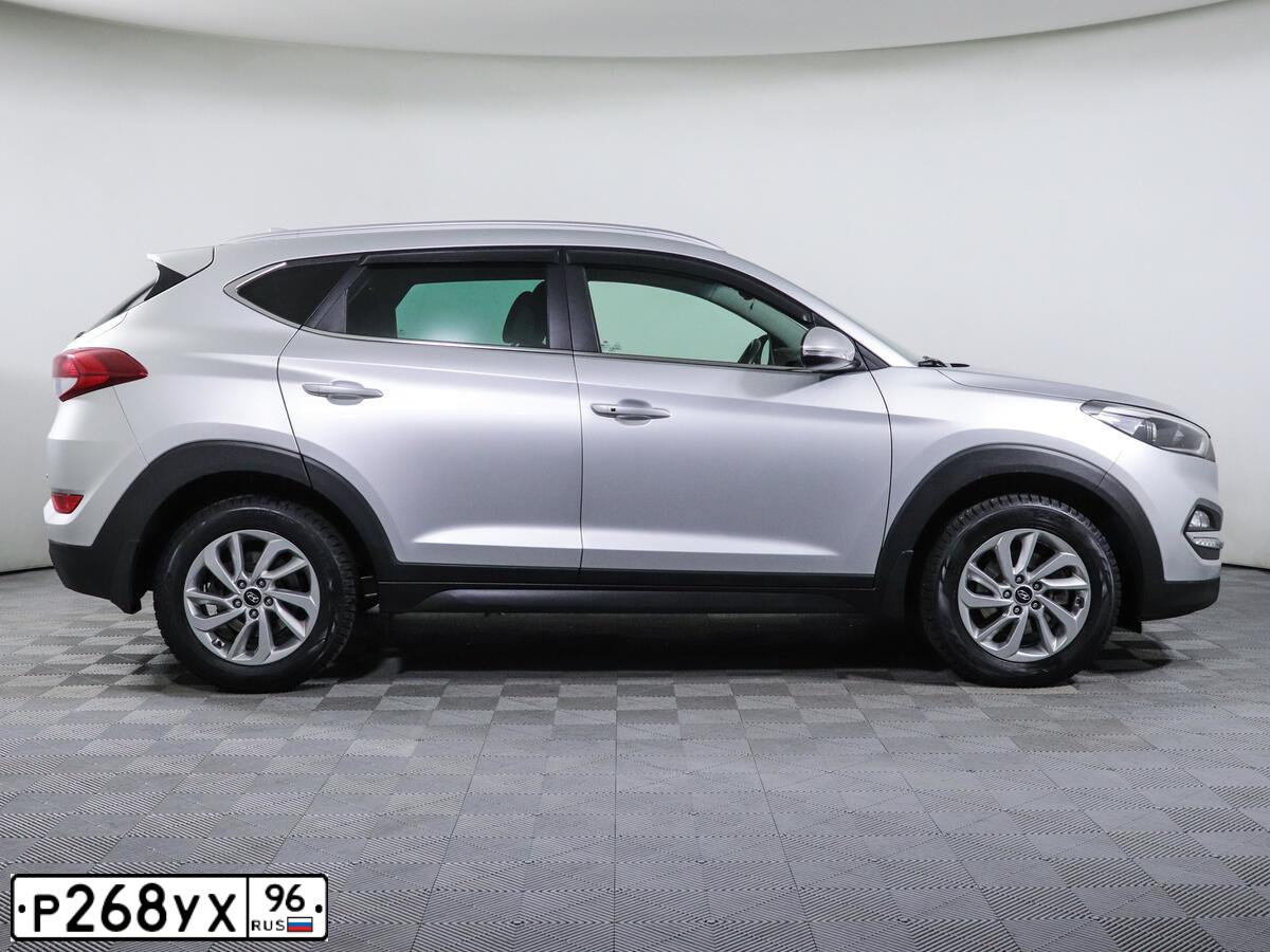 Фото автомобиля HYUNDAI TUCSON, 2018 — госномер Н801СС799. Цвет: Серебристый