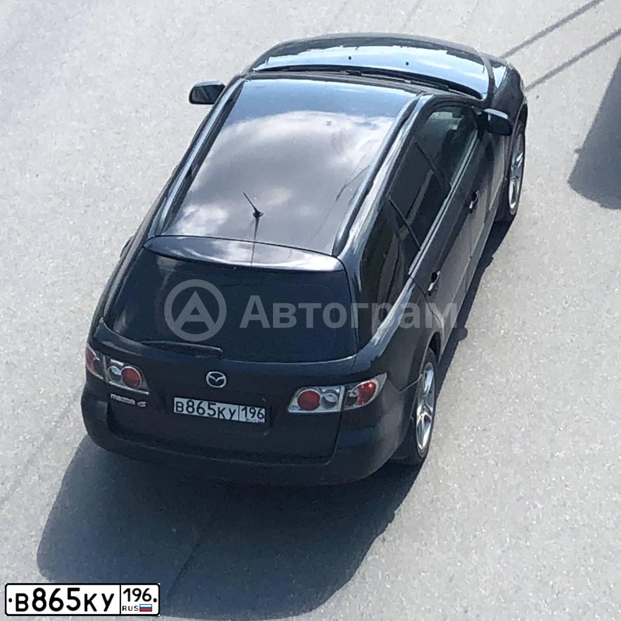 Фото автомобиля MAZDA 6, 2005 — госномер В865КУ196. Цвет: ЧЕРНЫЙ