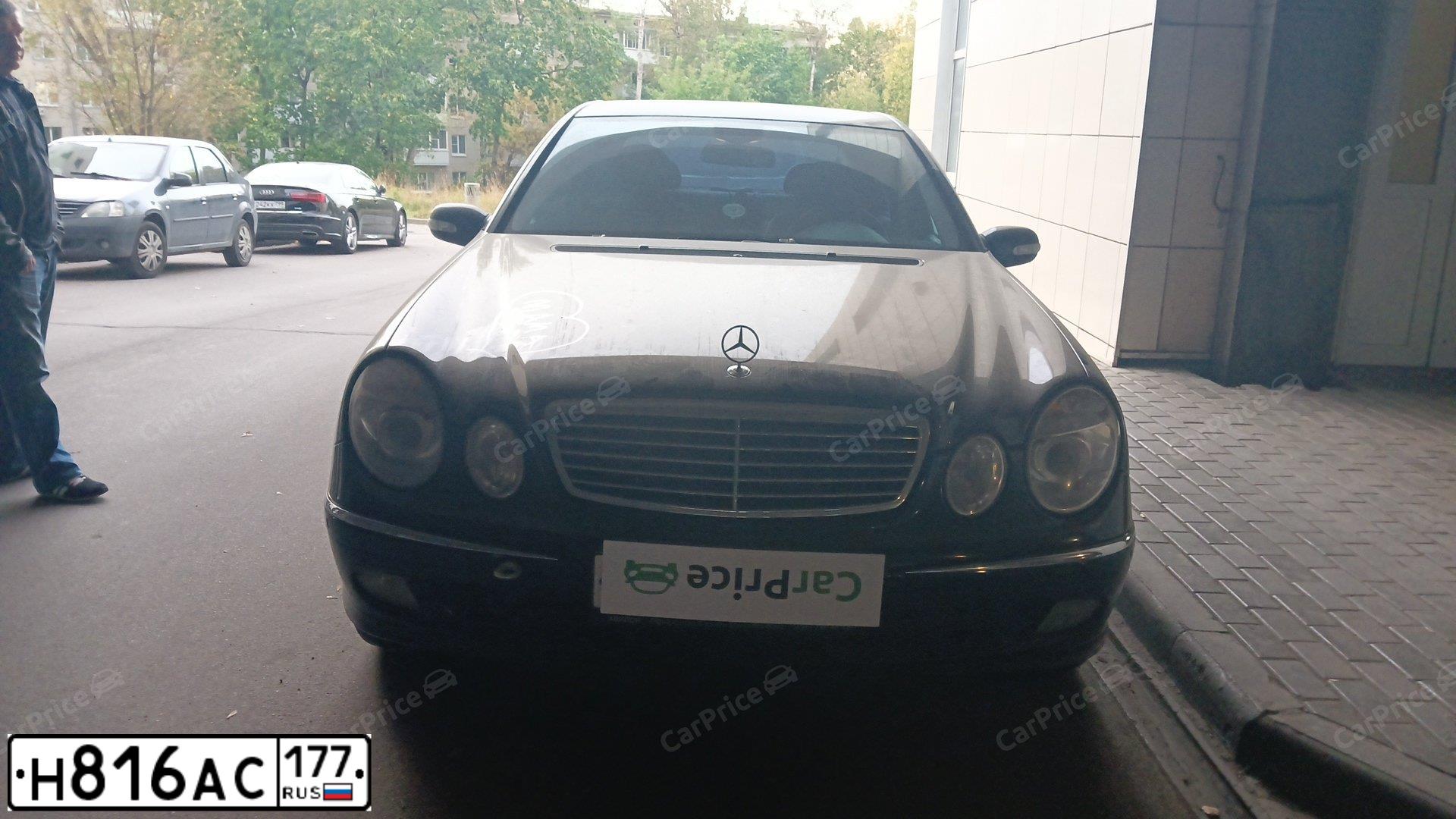 Фото автомобиля MERCEDES E-KLASSE, 2003 — госномер Х671ОР797. Цвет: ЧЕРНЫЙ