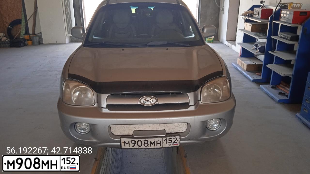Фото автомобиля TAGAZ SANTA FE CLASSIC, 2007 — госномер М908МН152. Цвет: СВЕТЛО-СЕРЫЙ