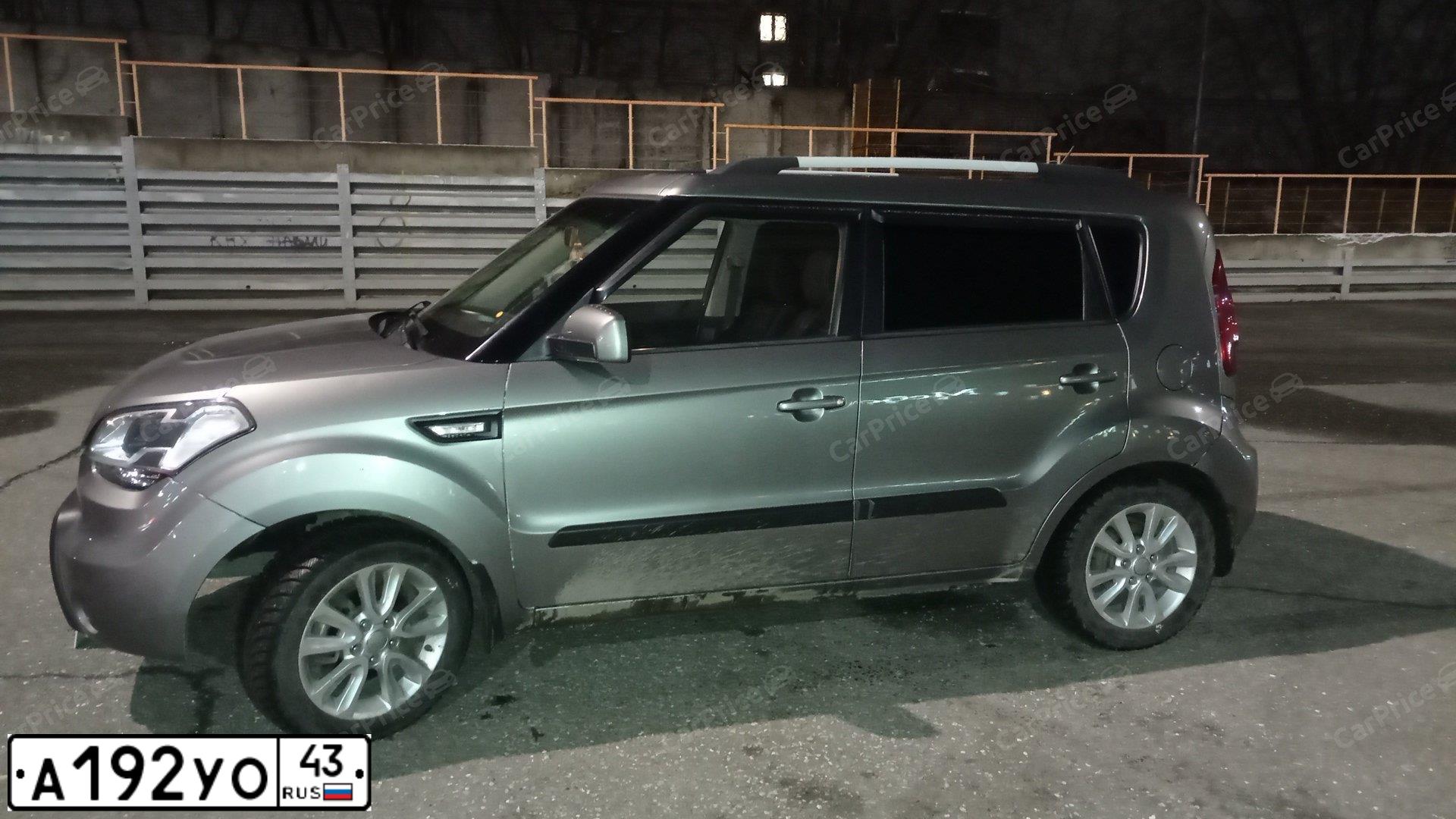 Фото автомобиля KIA SOUL, 2013 — госномер А007ЕА43. Цвет: ПЕРЛАМ.-СЕРЕБРИСТЫЙ