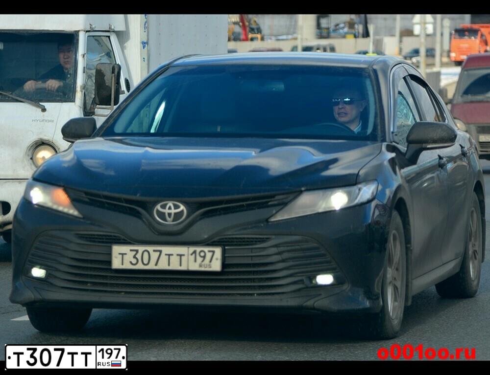 Фото автомобиля TOYOTA CAMRY, 2012 — госномер Т307ТТ197. Цвет: ЧЕРНЫЙ