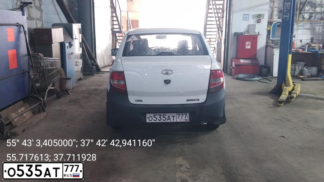 Фото автомобиля LADA GRANTA, 2013 — госномер С770МС07. Цвет: Белый