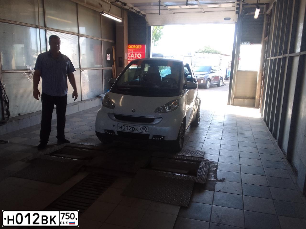 Фото автомобиля SMART FORTWO, 2009 — госномер Н012ВК750. Цвет: Зеленый
