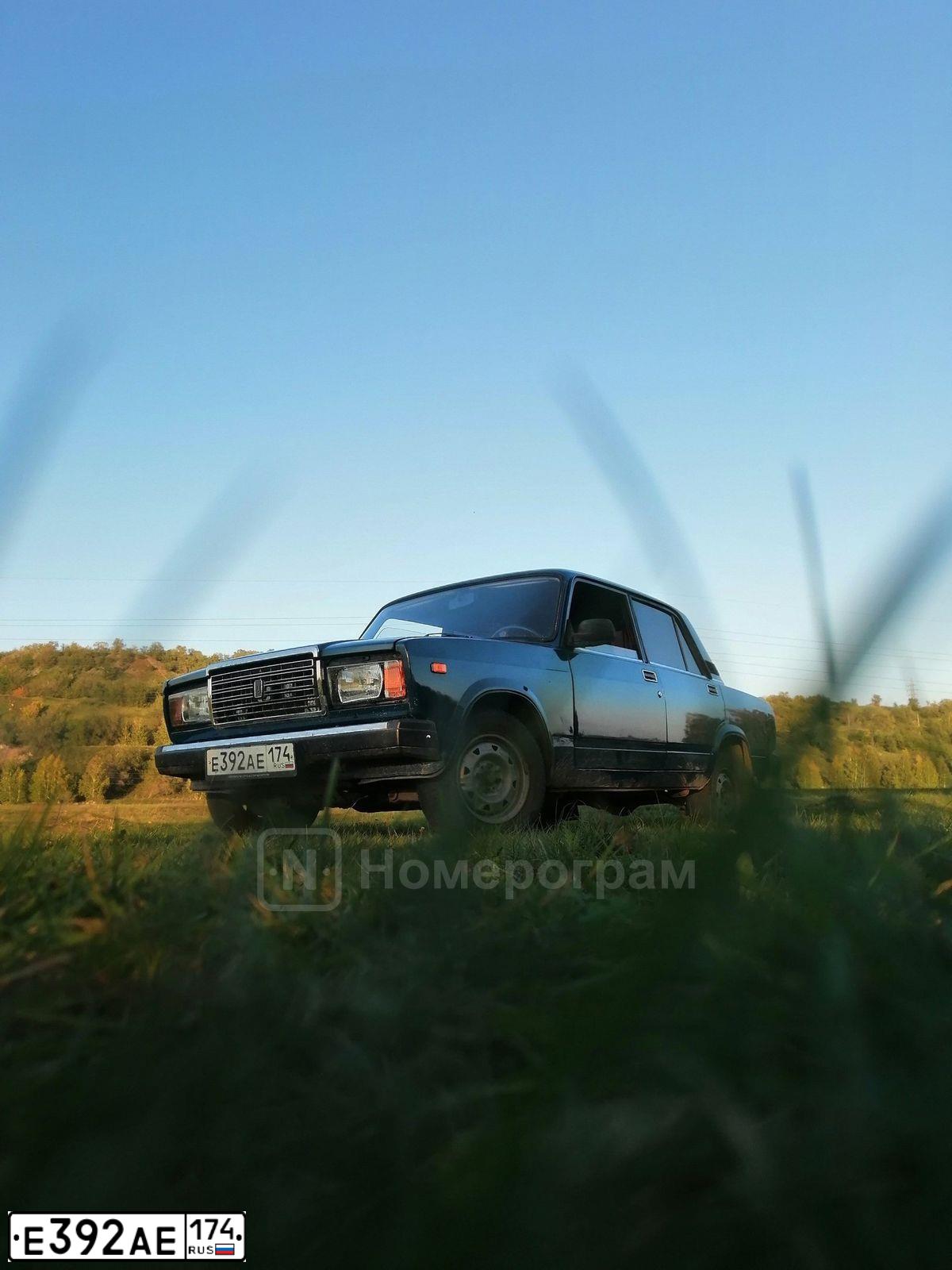 Фото автомобиля LADA 2107, 2002 — госномер В314ЕС774. Цвет: Сине-зеленый