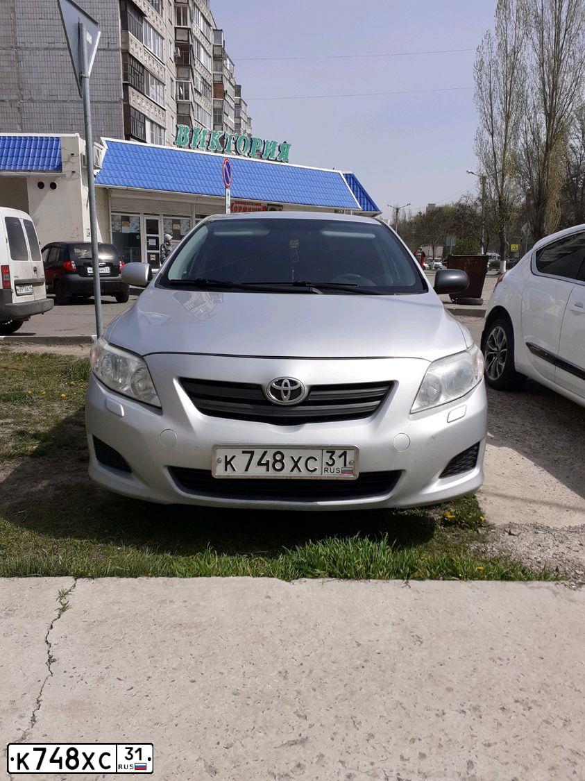 Фото автомобиля TOYOTA COROLLA, 2008 — госномер О070СК46. Цвет: СЕРЕБРИСТЫЙ