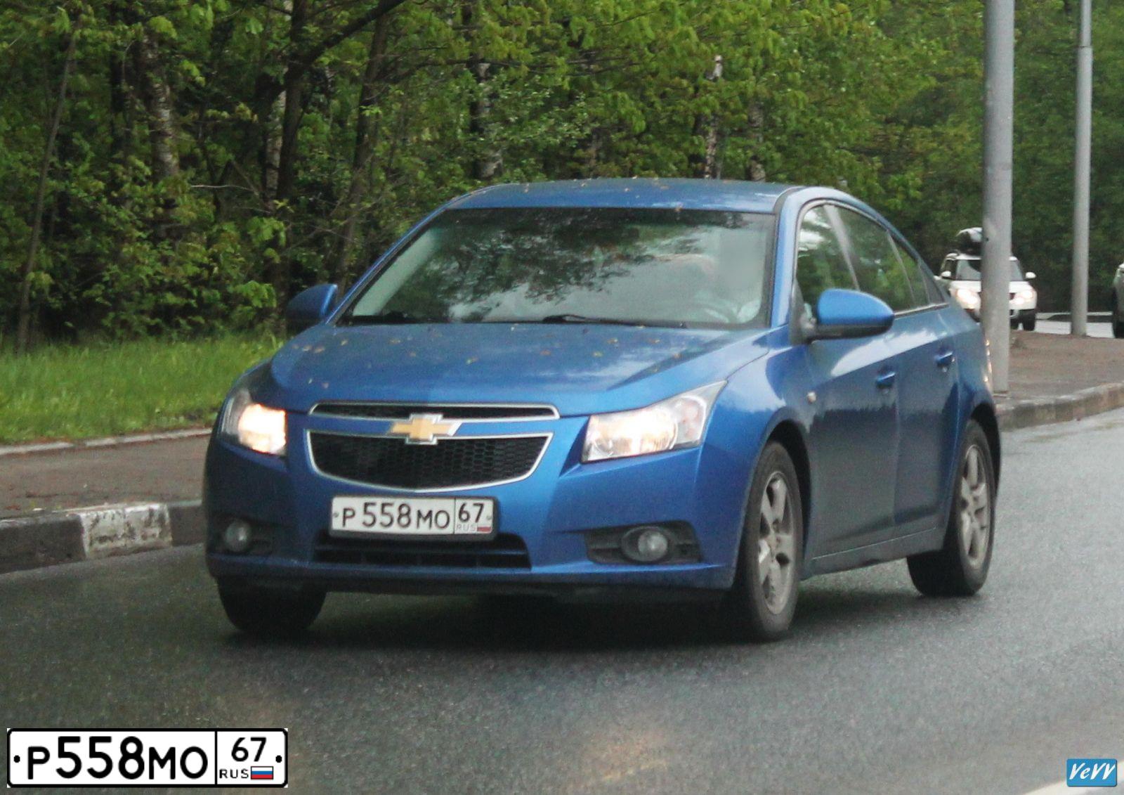 Фото автомобиля CHEVROLET CRUZE, 2011 — госномер О032РВ44. Цвет: синий