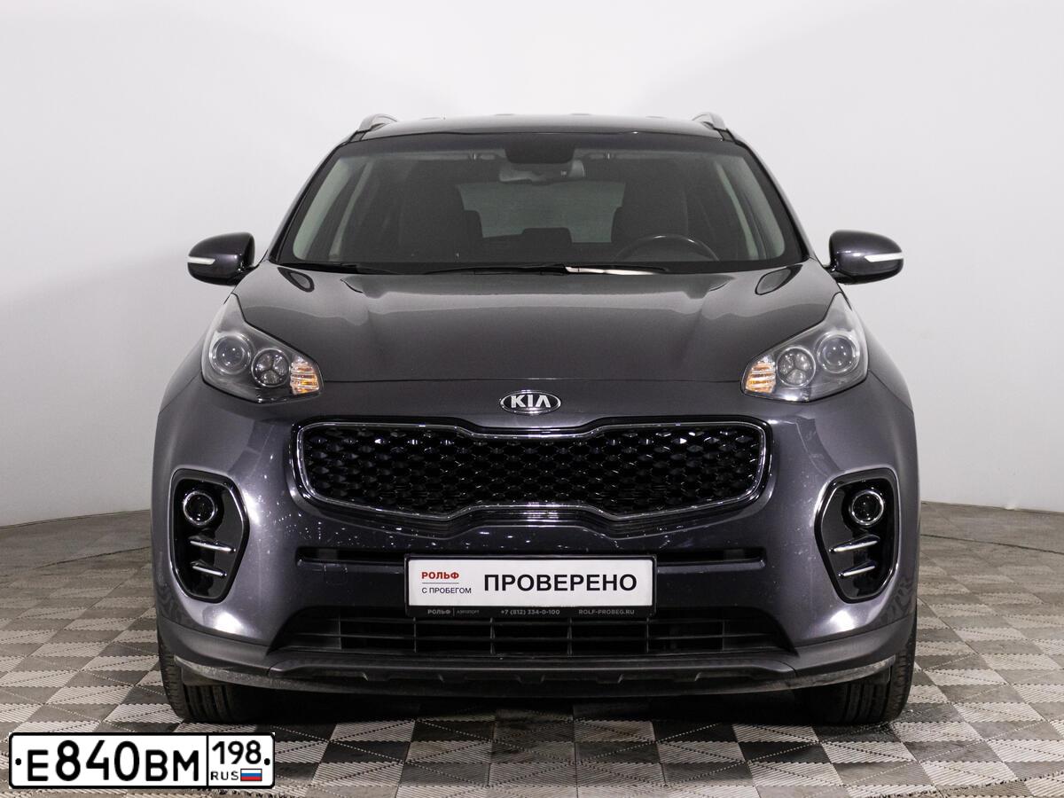 Фото автомобиля KIA SPORTAGE, 2018 — госномер Е840ВМ198. Цвет: СЕРЫЙ