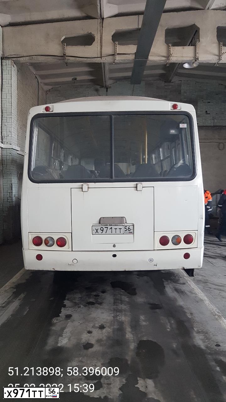 Фото автомобиля PAZ 4234, 2019 — госномер Х971ТТ56. Цвет: БЕЛЫЙ