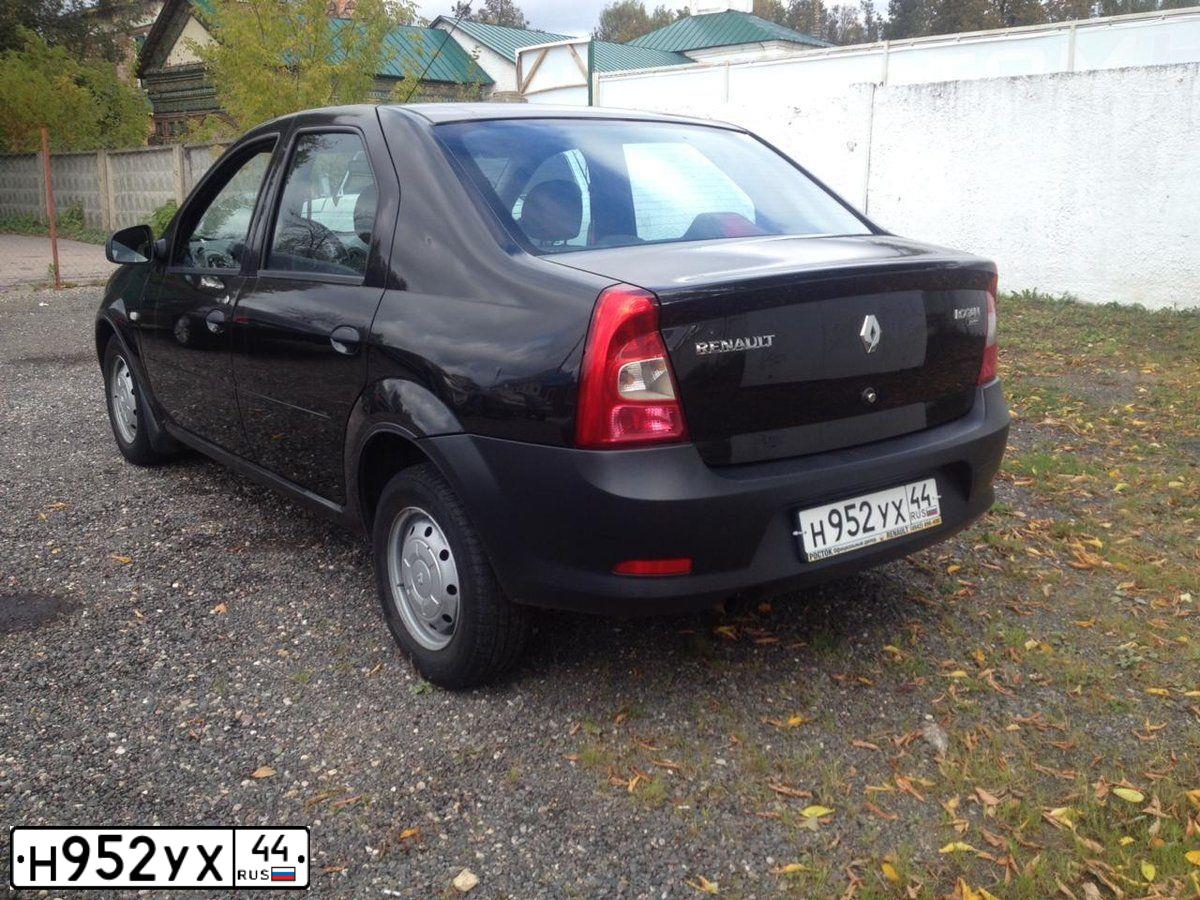 Фото автомобиля RENAULT LOGAN, 2013 — госномер К054СК53. Цвет: ЧЕРНЫЙ