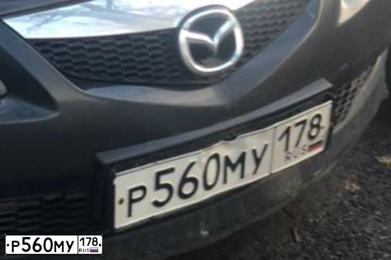 Фото автомобиля MAZDA 6, 2007 — госномер Р560МУ178. Цвет: ЧЕРНЫЙ