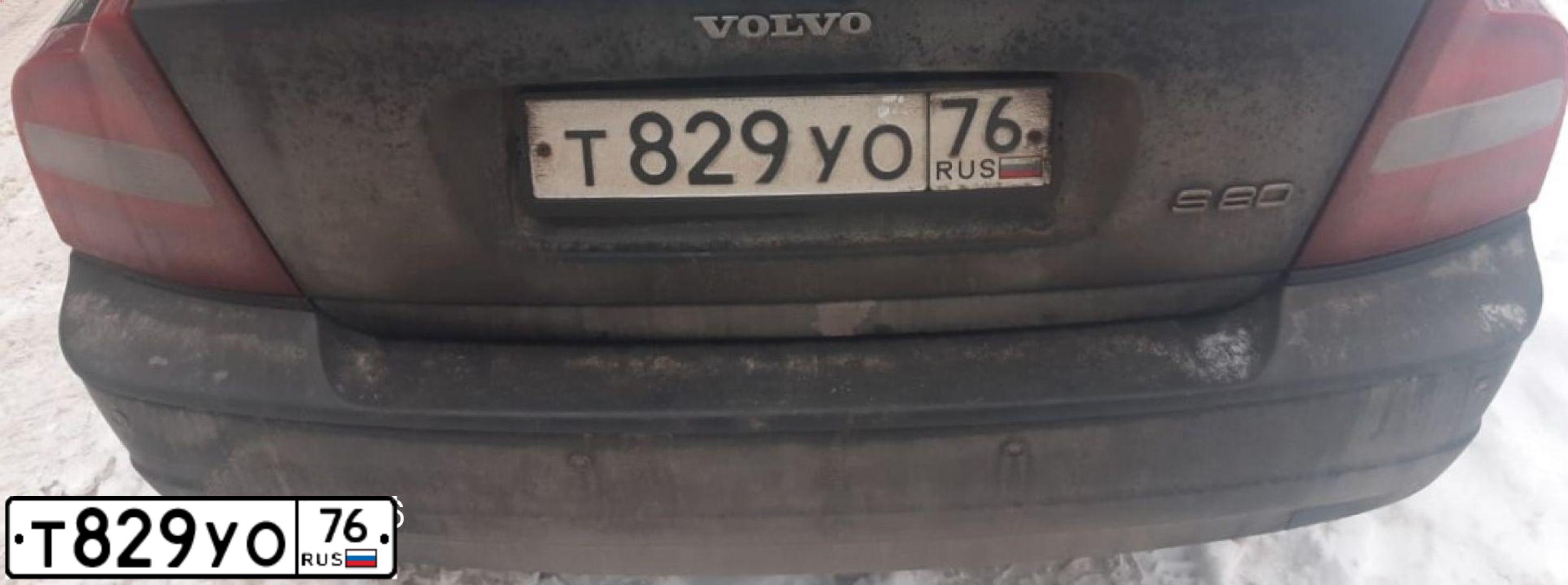 Фото автомобиля VOLVO S80, 2001 — госномер О410ТМ44. Цвет: ЧЕРНЫЙ