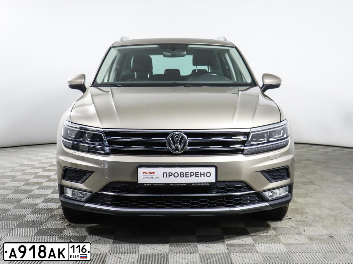 Фото автомобиля VOLKSWAGEN TIGUAN, 2017 — госномер А918АК116. Цвет: БЕЖЕВЫЙ