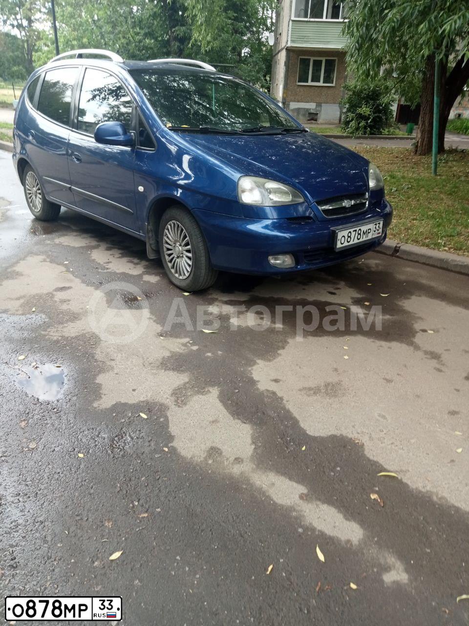 Фото автомобиля CHEVROLET REZZO, 2007 — госномер К963ХА33. Цвет: синий