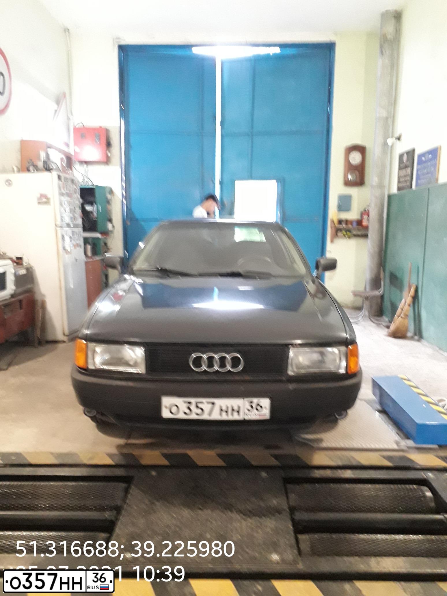 Фото автомобиля AUDI 80, 1988 — госномер Е172КУ36. Цвет: СИНИЙ