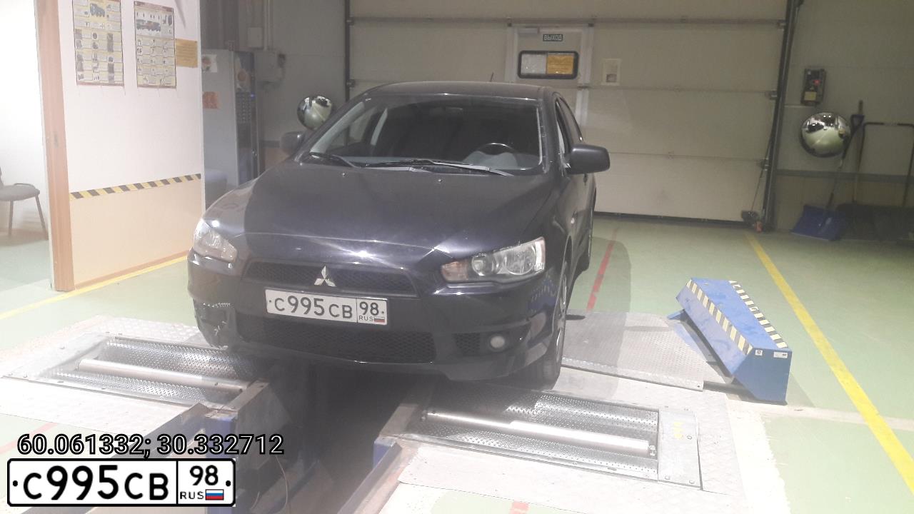 Фото автомобиля MITSUBISHI LANCER, 2007 — госномер С995СВ98. Цвет: ЧЕРНЫЙ