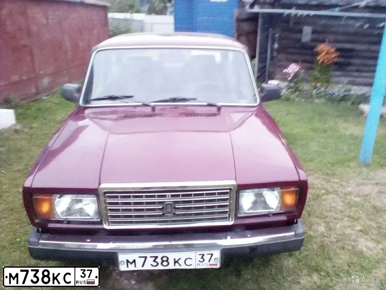 Фото автомобиля LADA 2107, 2002 — госномер М738КС37. Цвет: ТЕМНО-БОРДОВЫЙ
