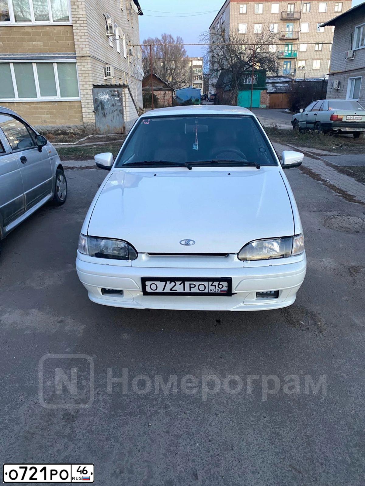 Фото автомобиля LADA 2114 SAMARA, 2012 — госномер О721РО46. Цвет: Белый