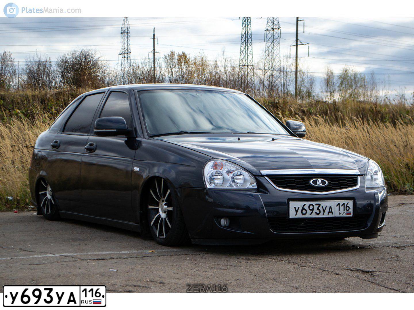 Фото автомобиля LADA 2172 PRIORA, 2008 — госномер У693УА116. Цвет: СЕРЫЙ