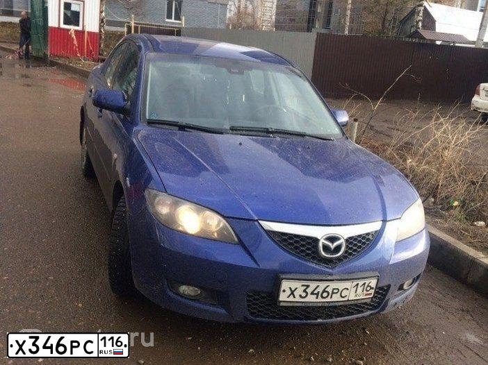 Фото автомобиля MAZDA 3, 2007 — госномер У594СВ750. Цвет: СИНИЙ