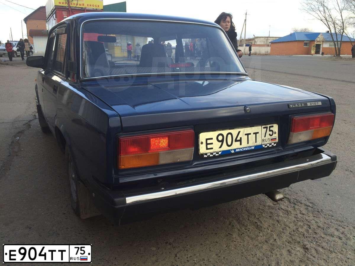 Фото автомобиля LADA 2107, 2008 — госномер Е548СВ75. Цвет: ТЕМНО-СИНИЙ