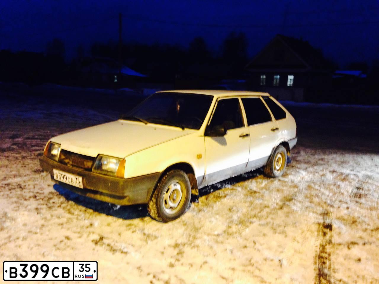 Фото автомобиля LADA 2109 SAMARA, 1997 — госномер В399СВ35. Цвет: БЕЛЫЙ