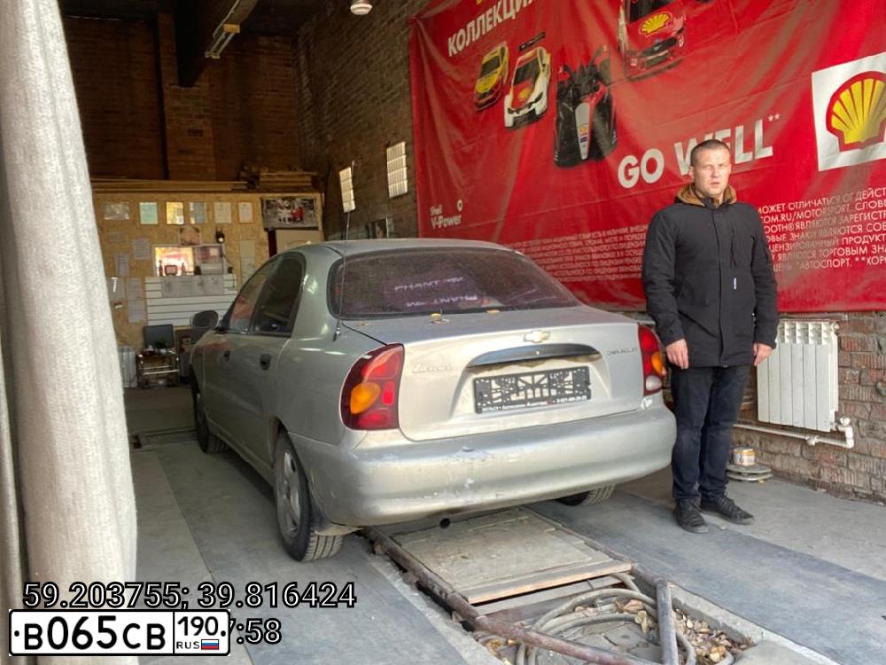 Фото автомобиля ШЕВРОЛЕ ЛАНОС, 2007 — госномер М678ЕН35. Цвет: СЕРЫЙ