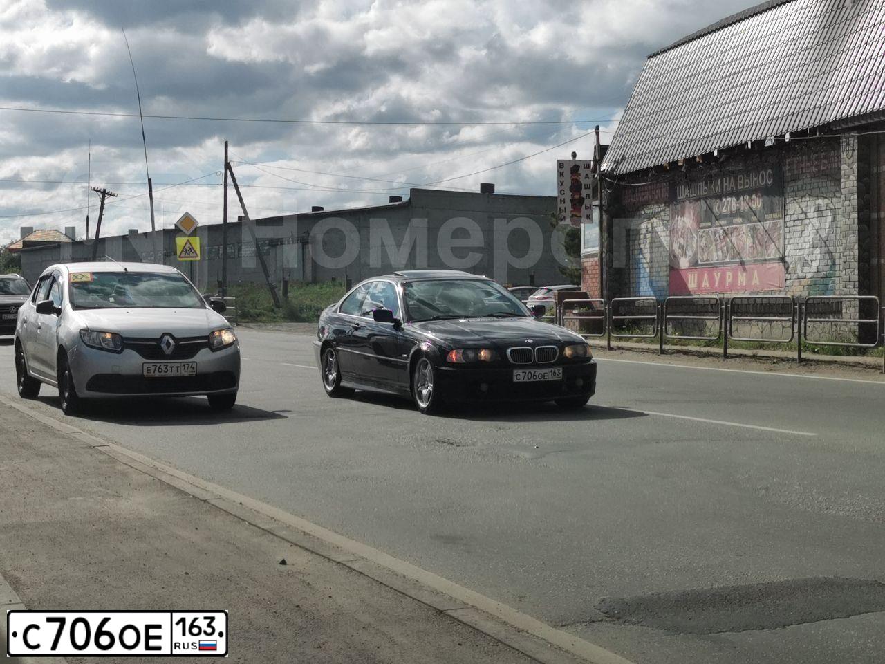 Фото автомобиля BMW SERIE 3, 1999 — госномер С706ОЕ163. Цвет: ЧЕРНЫЙ