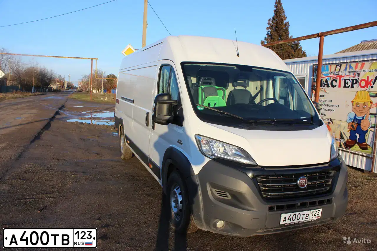 Фото автомобиля FIAT DUCATO, 2014 — госномер А400ТВ123. Цвет: БЕЛЫЙ