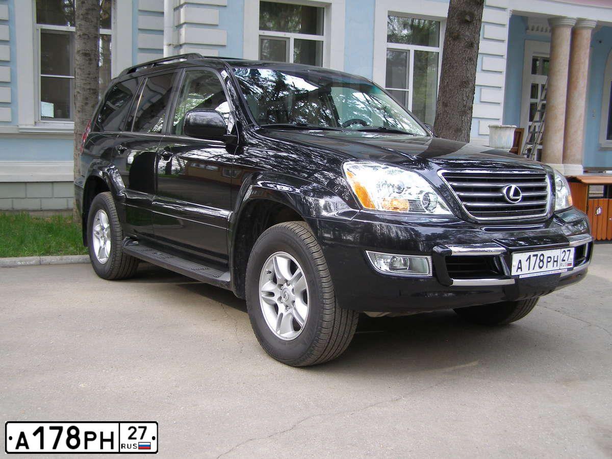Фото автомобиля LEXUS GX, 2003 — госномер В293ТТ27. Цвет: ЧЕРНЫЙ
