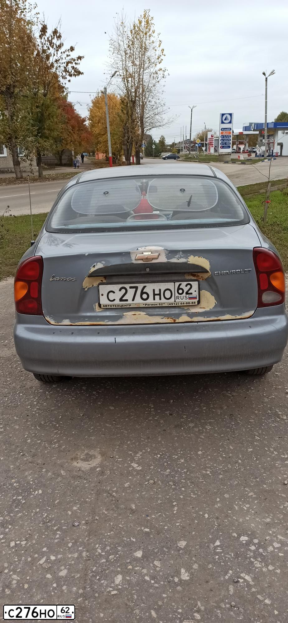 Фото автомобиля CHEVROLET LANOS, 2008 — госномер О557ТМ33. Цвет: Серебристый