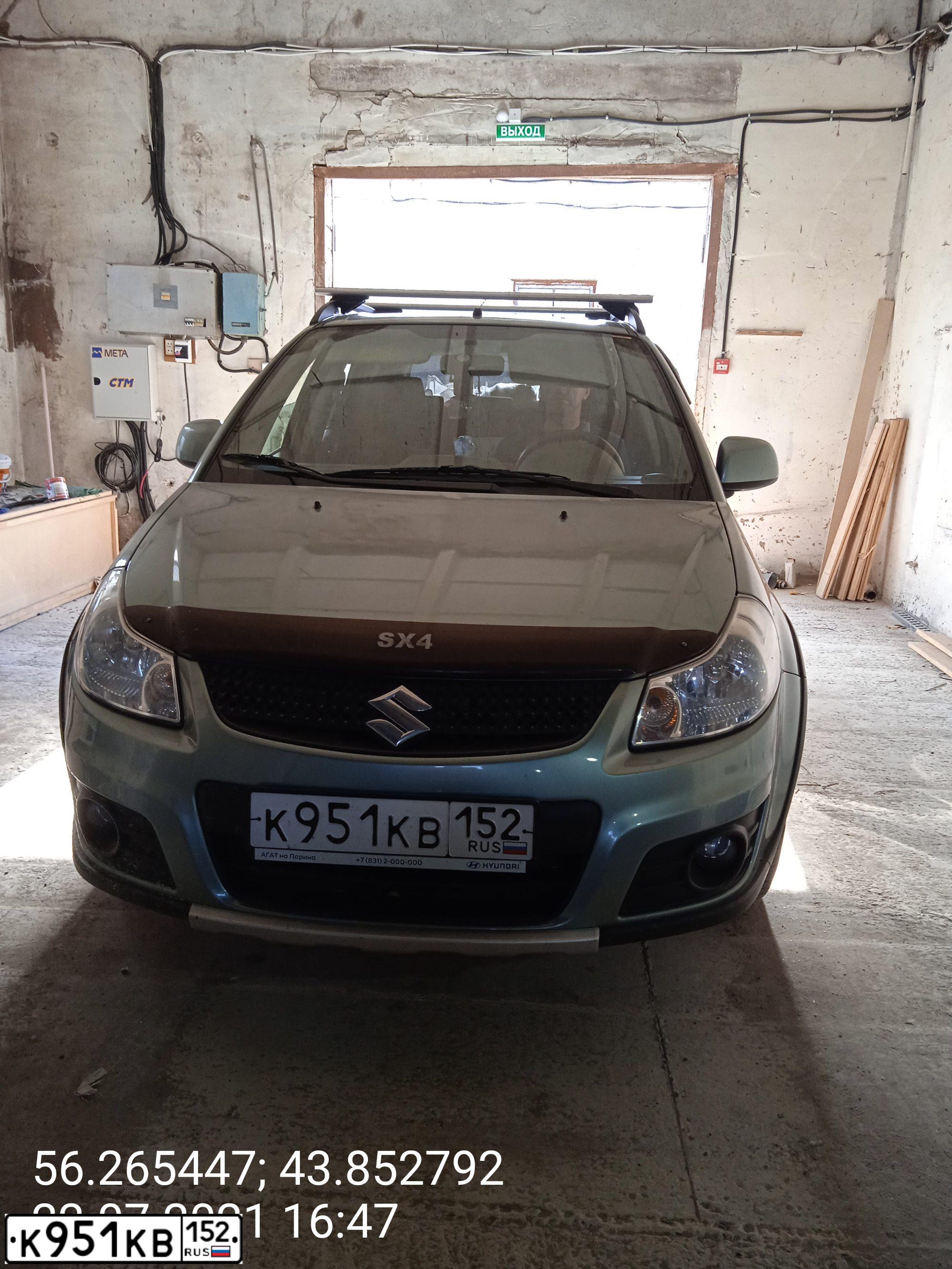 Фото автомобиля SUZUKI SX 4, 2012 — госномер К951КВ152. Цвет: ЗЕЛЕНЫЙ