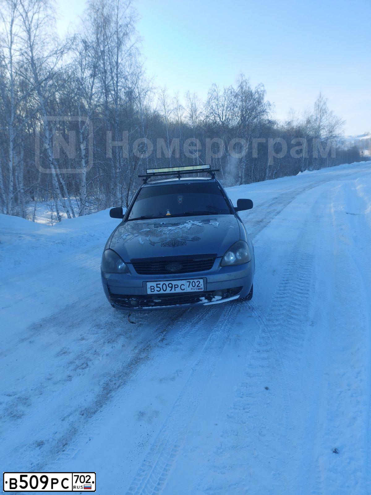Фото автомобиля LADA 2172 PRIORA, 2008 — госномер В509РС702. Цвет: СРЕДНИЙ СЕРО-ЗЕЛЕНЫЙ МЕТ