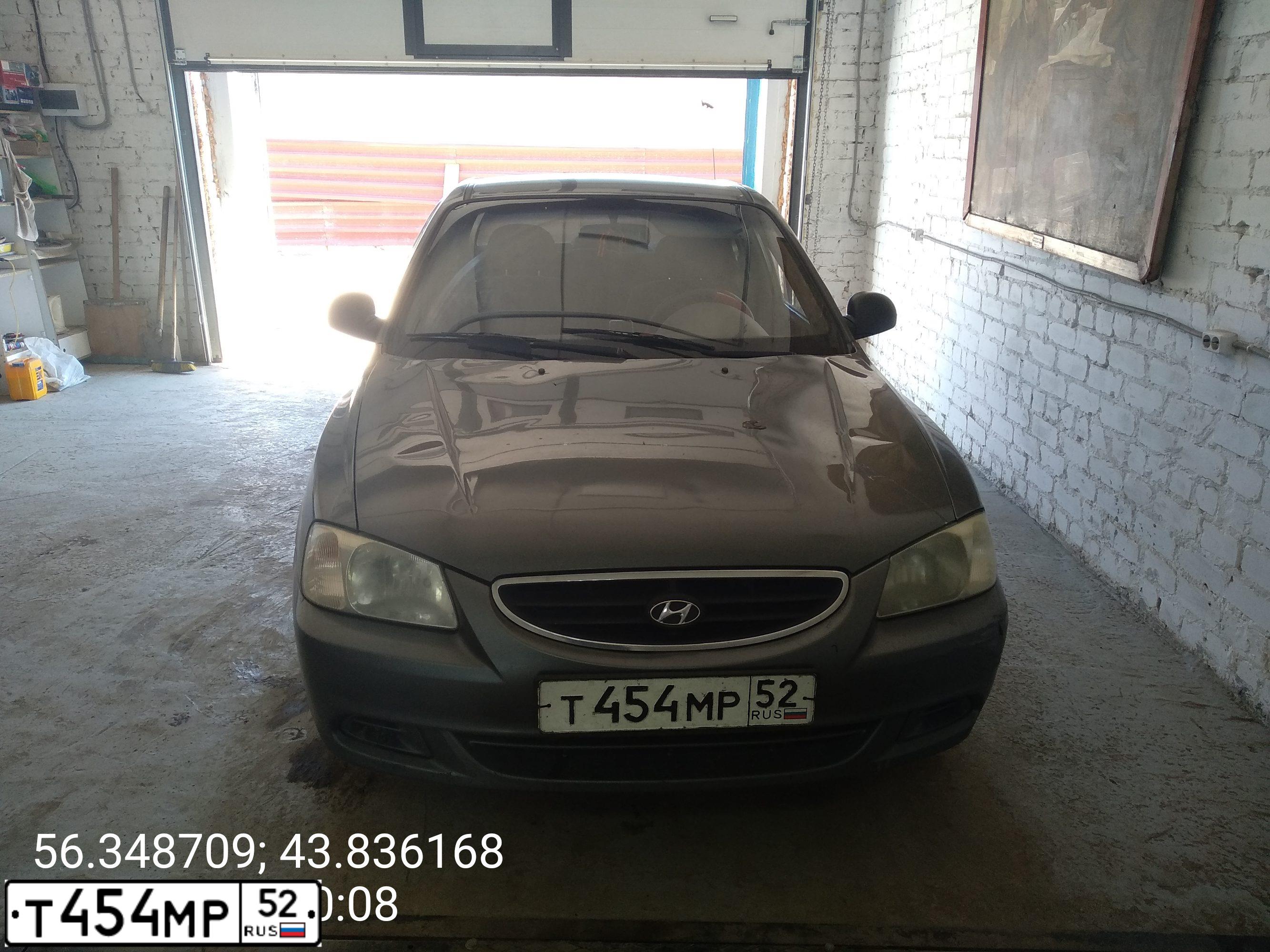 Фото автомобиля HYUNDAI ACCENT, 2007 — госномер Т323РУ193. Цвет: СЕРЫЙ